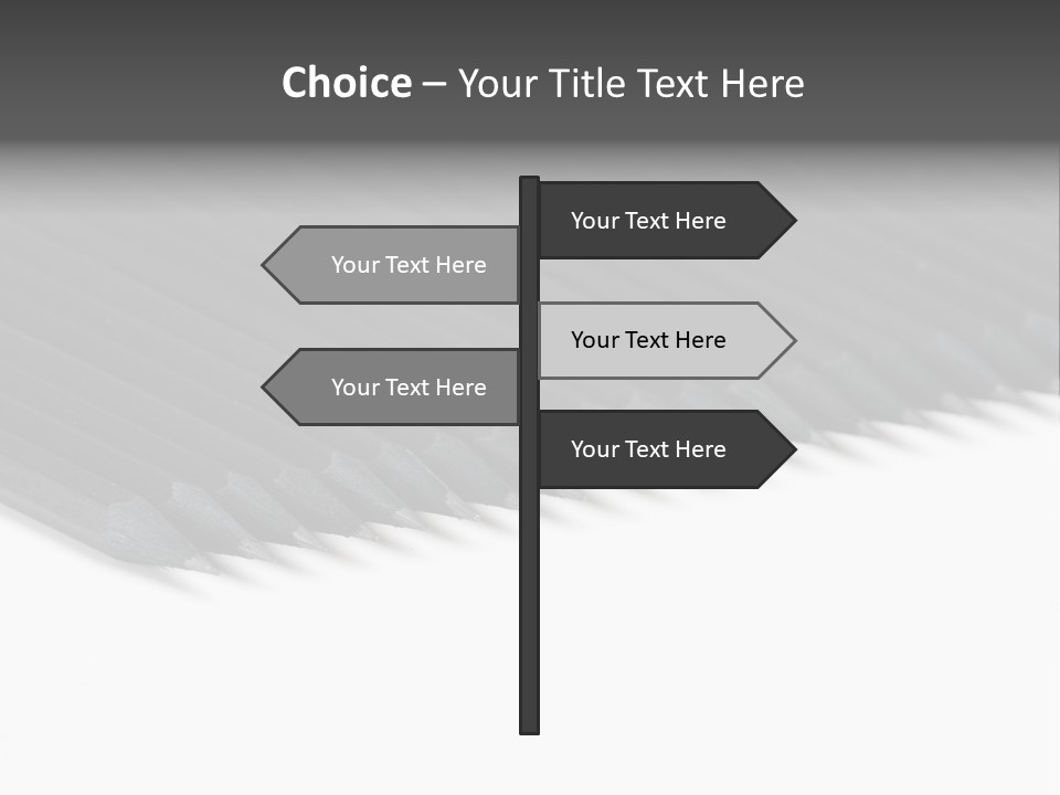 Black Pencils On White Background PowerPoint Template