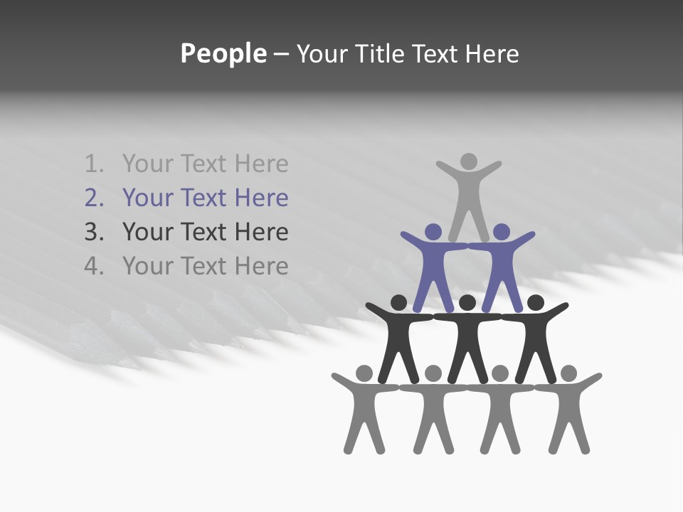 Black Pencils On White Background PowerPoint Template