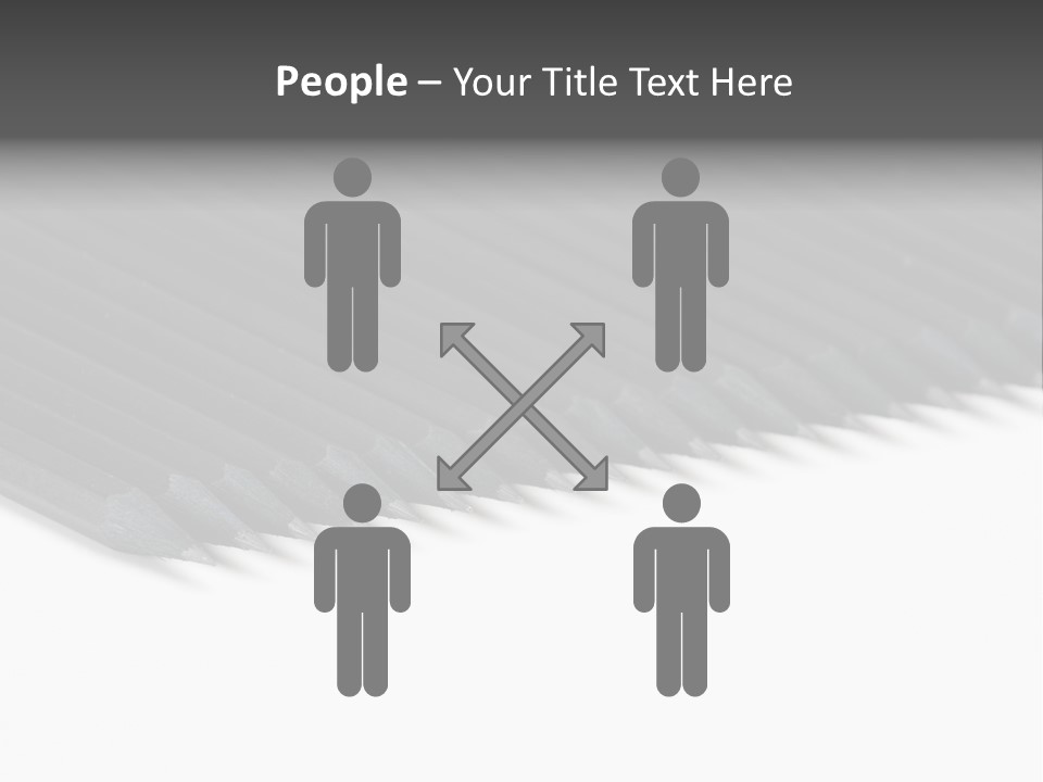 Black Pencils On White Background PowerPoint Template