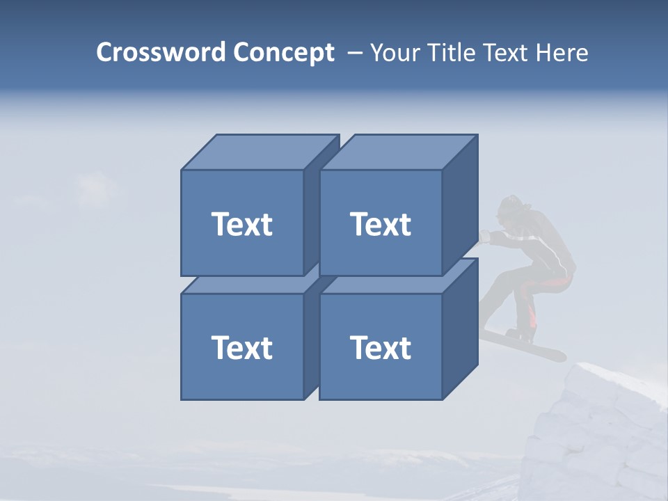 A Man On A Snowboard Jumping Over A Cliff PowerPoint Template