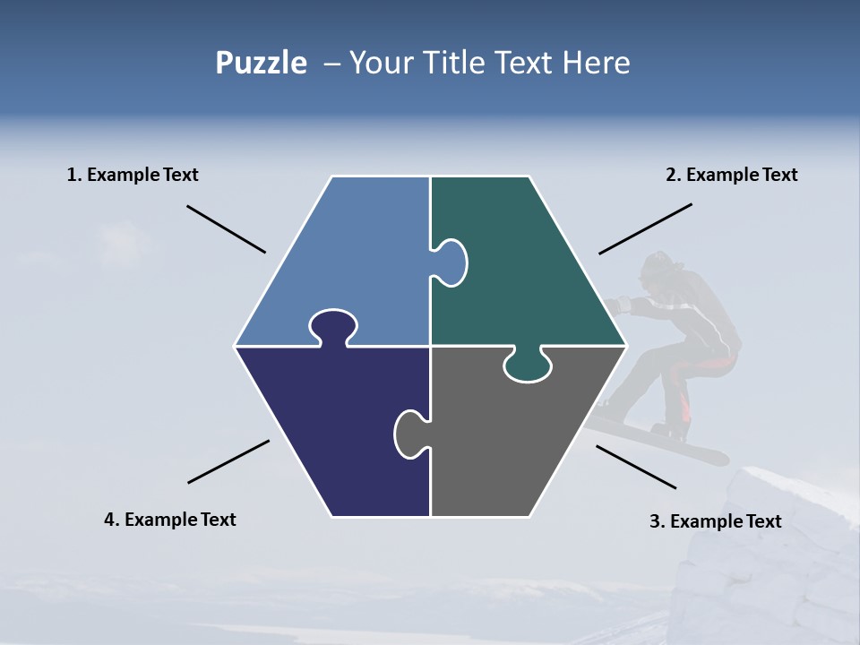 A Man On A Snowboard Jumping Over A Cliff PowerPoint Template