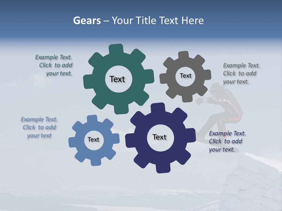 A Man On A Snowboard Jumping Over A Cliff PowerPoint Template