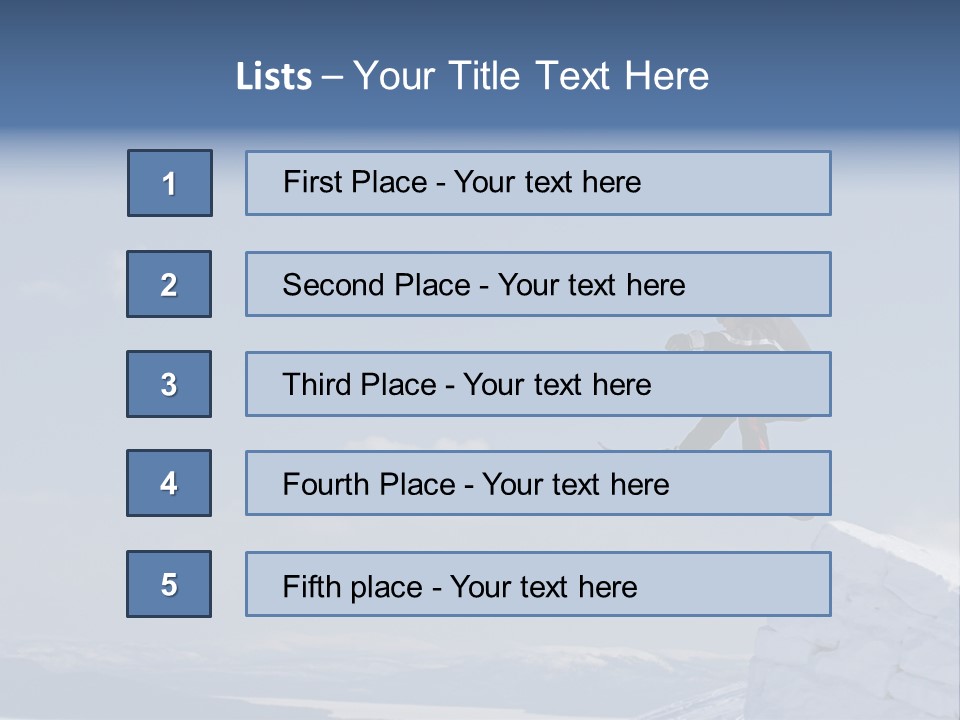 A Man On A Snowboard Jumping Over A Cliff PowerPoint Template
