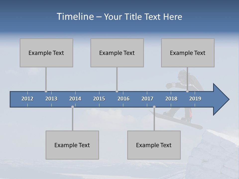A Man On A Snowboard Jumping Over A Cliff PowerPoint Template