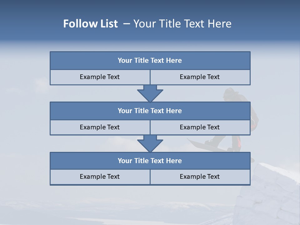 A Man On A Snowboard Jumping Over A Cliff PowerPoint Template