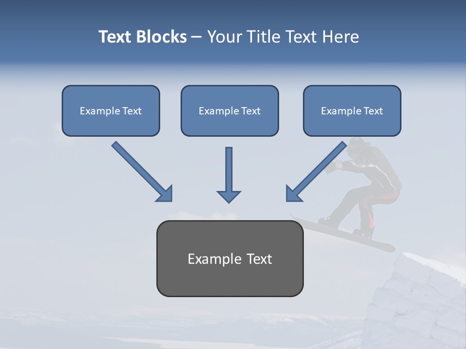A Man On A Snowboard Jumping Over A Cliff PowerPoint Template