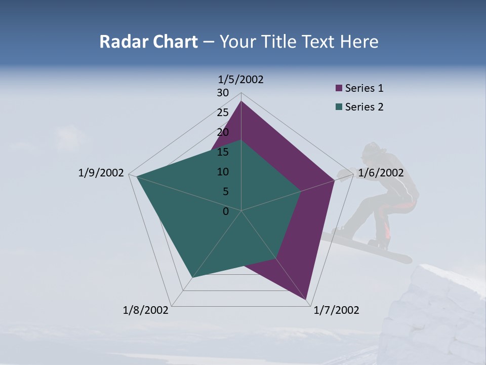 A Man On A Snowboard Jumping Over A Cliff PowerPoint Template