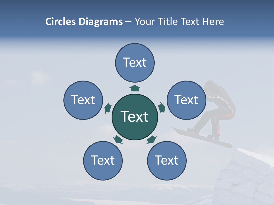 A Man On A Snowboard Jumping Over A Cliff PowerPoint Template