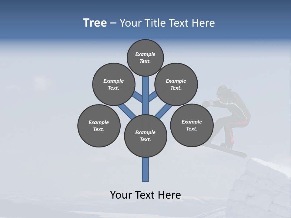 A Man On A Snowboard Jumping Over A Cliff PowerPoint Template