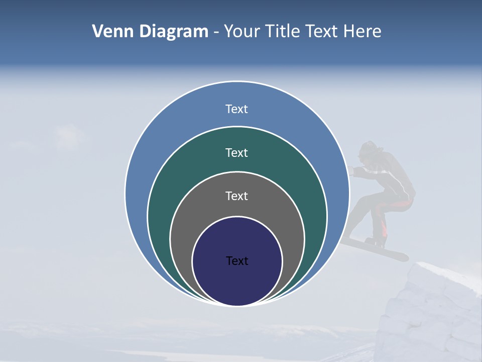 A Man On A Snowboard Jumping Over A Cliff PowerPoint Template