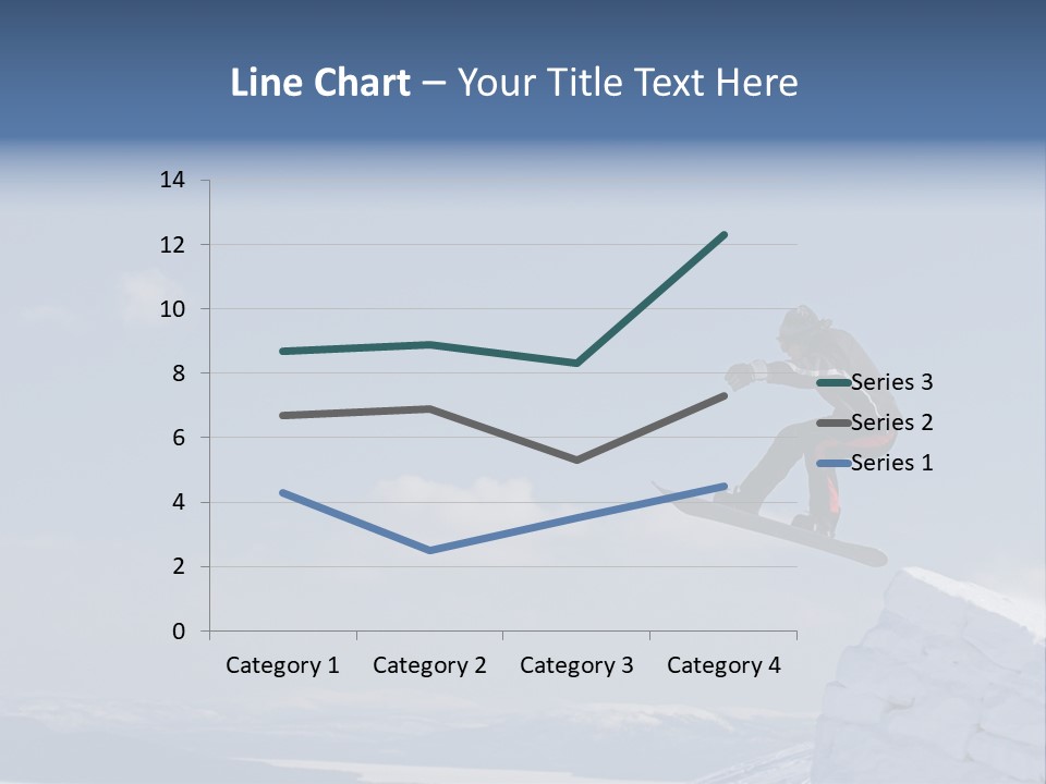 A Man On A Snowboard Jumping Over A Cliff PowerPoint Template