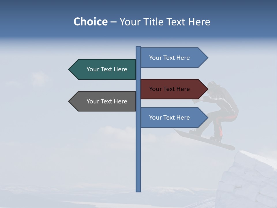 A Man On A Snowboard Jumping Over A Cliff PowerPoint Template