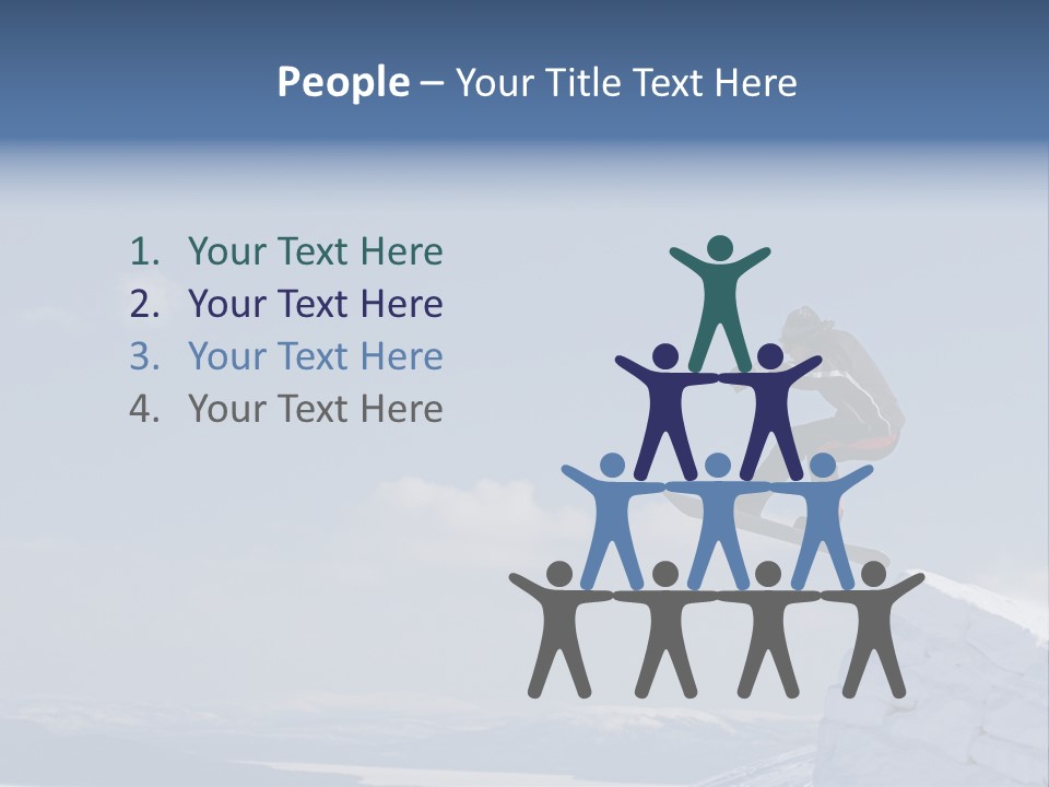 A Man On A Snowboard Jumping Over A Cliff PowerPoint Template