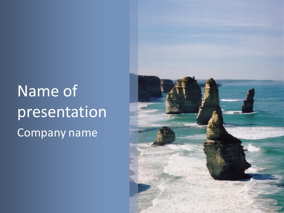 The Apostles, Victoria Australia PowerPoint Template