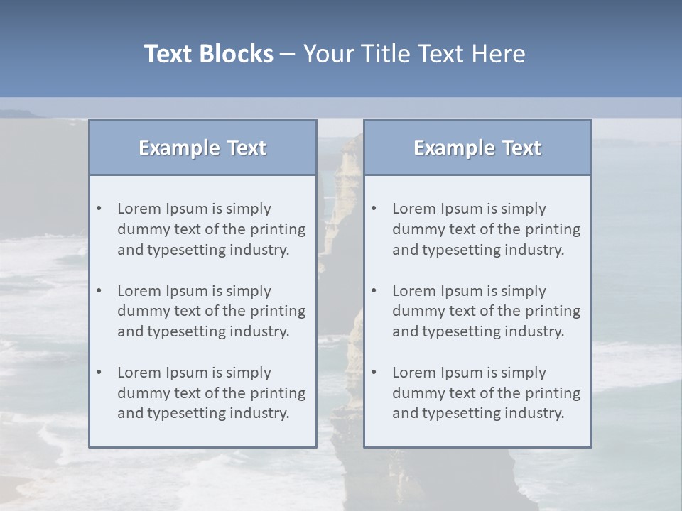 The Apostles, Victoria Australia PowerPoint Template