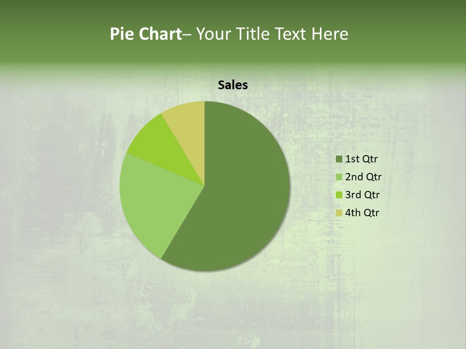 A Green Background With A Grungy Texture PowerPoint Template