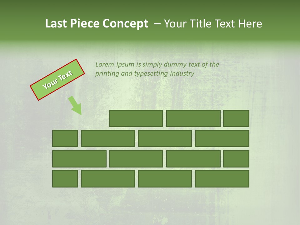 A Green Background With A Grungy Texture PowerPoint Template