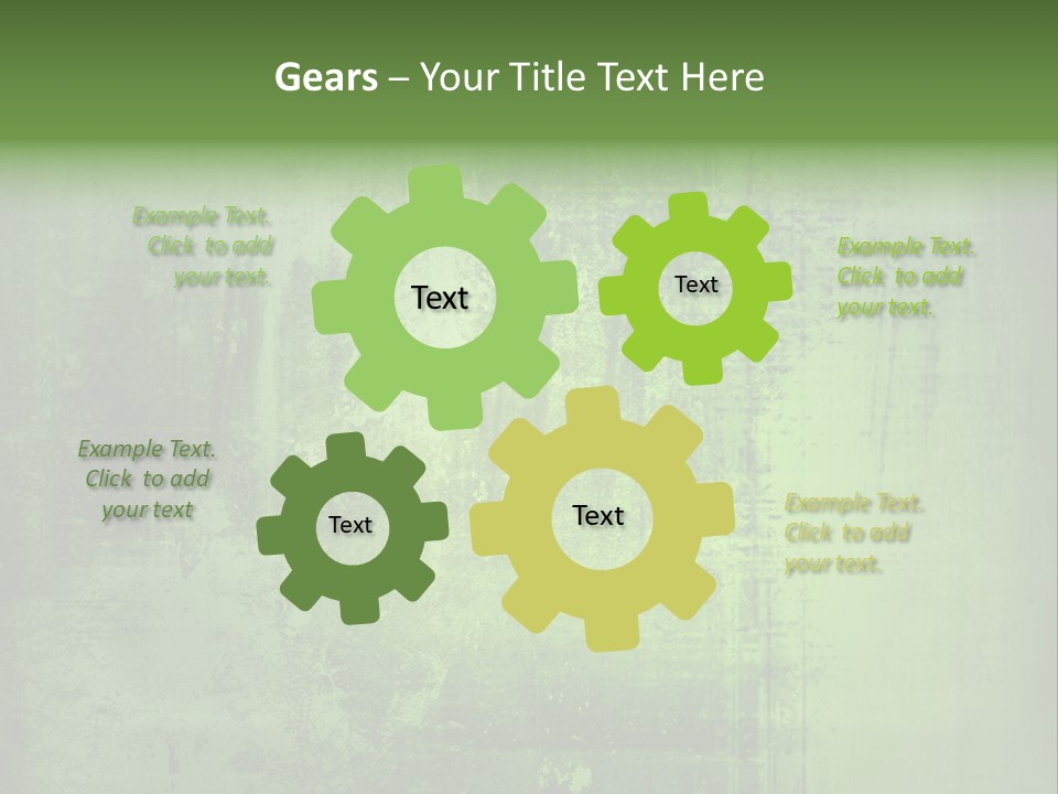 A Green Background With A Grungy Texture PowerPoint Template