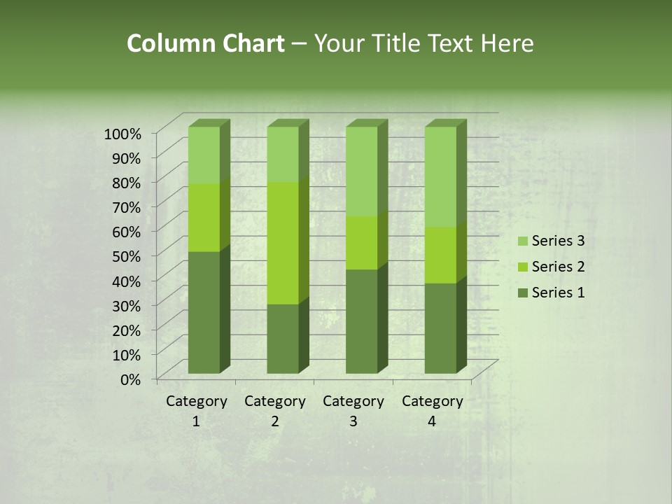 A Green Background With A Grungy Texture PowerPoint Template