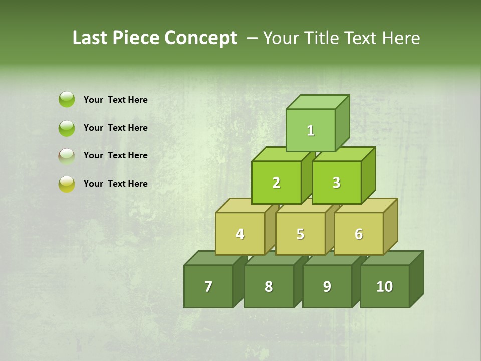 A Green Background With A Grungy Texture PowerPoint Template