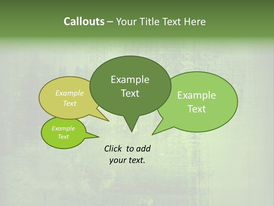 A Green Background With A Grungy Texture PowerPoint Template