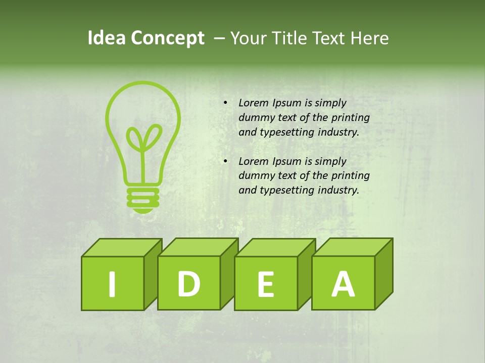 A Green Background With A Grungy Texture PowerPoint Template