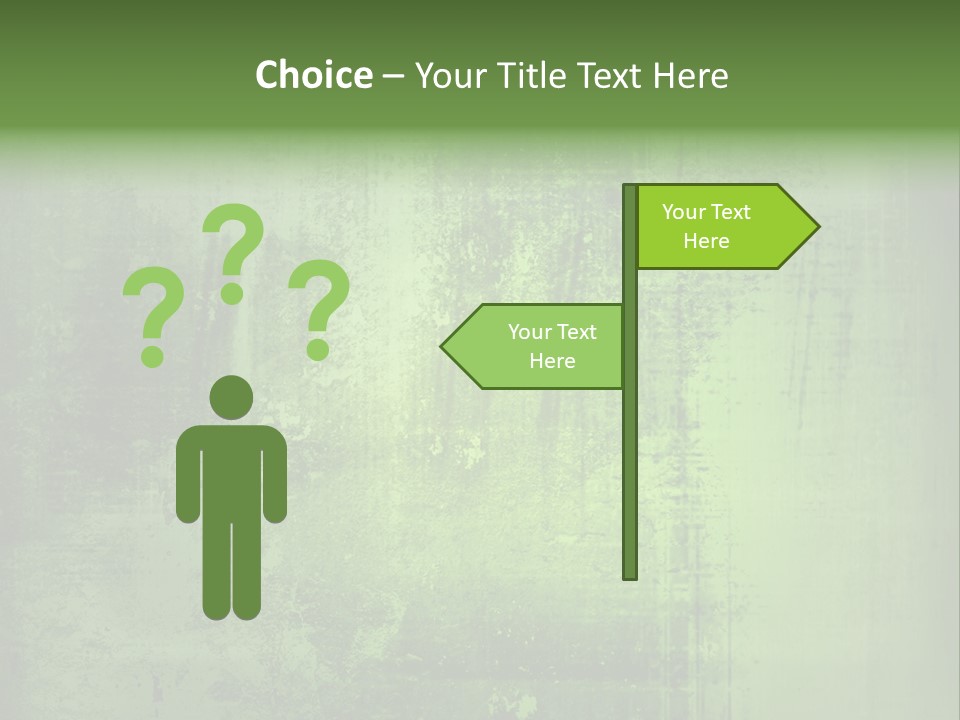 A Green Background With A Grungy Texture PowerPoint Template