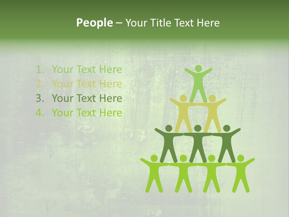 A Green Background With A Grungy Texture PowerPoint Template