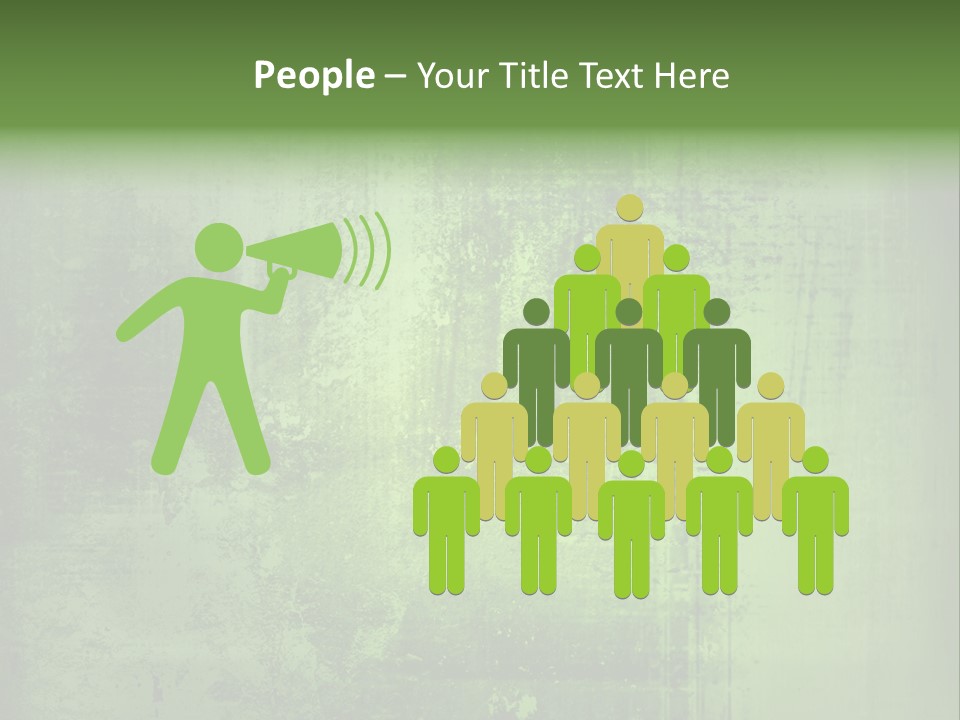 A Green Background With A Grungy Texture PowerPoint Template