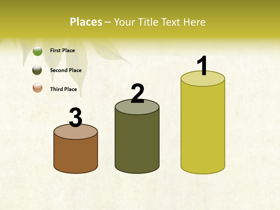 Lovely Background Image With Interesting Earthy Texture, Close-Up Of Leaves And Plenty Of Space For Text PowerPoint Template