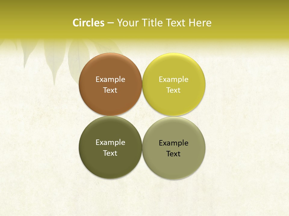 Lovely Background Image With Interesting Earthy Texture, Close-Up Of Leaves And Plenty Of Space For Text PowerPoint Template