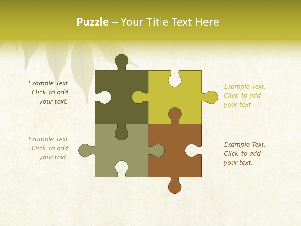 Lovely Background Image With Interesting Earthy Texture, Close-Up Of Leaves And Plenty Of Space For Text PowerPoint Template