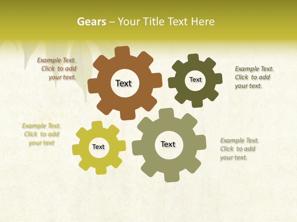 Lovely Background Image With Interesting Earthy Texture, Close-Up Of Leaves And Plenty Of Space For Text PowerPoint Template