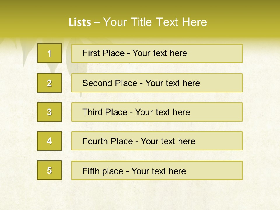 Lovely Background Image With Interesting Earthy Texture, Close-Up Of Leaves And Plenty Of Space For Text PowerPoint Template