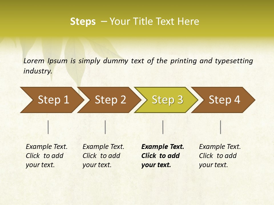 Lovely Background Image With Interesting Earthy Texture, Close-Up Of Leaves And Plenty Of Space For Text PowerPoint Template