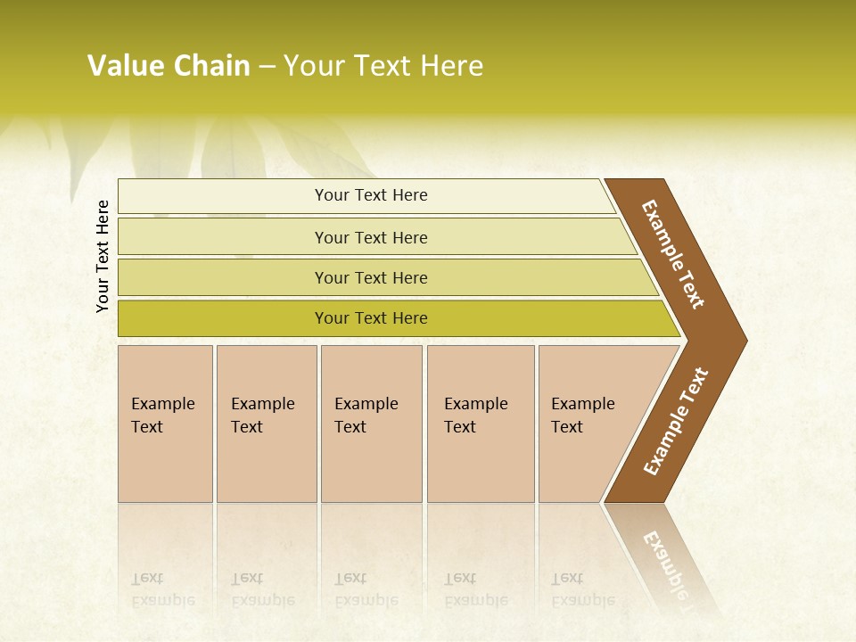 Lovely Background Image With Interesting Earthy Texture, Close-Up Of Leaves And Plenty Of Space For Text PowerPoint Template