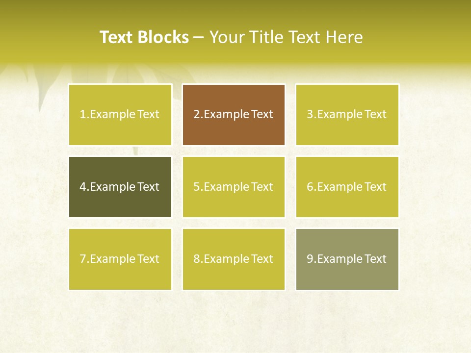 Lovely Background Image With Interesting Earthy Texture, Close-Up Of Leaves And Plenty Of Space For Text PowerPoint Template