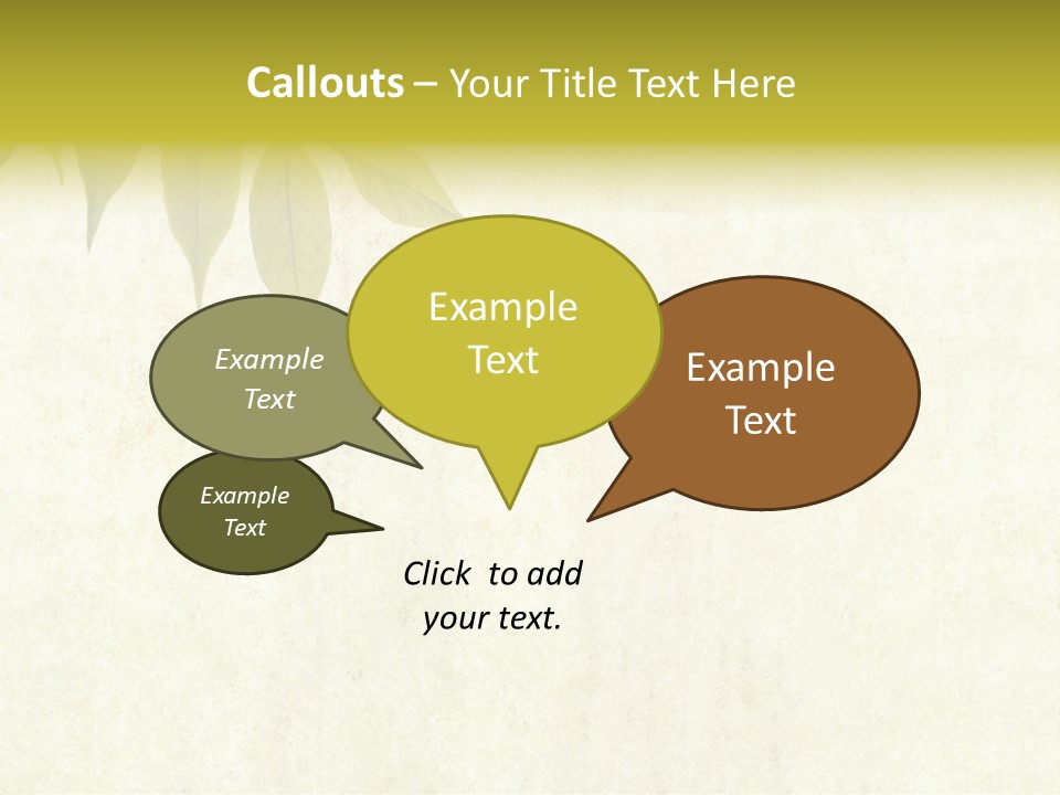 Lovely Background Image With Interesting Earthy Texture, Close-Up Of Leaves And Plenty Of Space For Text PowerPoint Template
