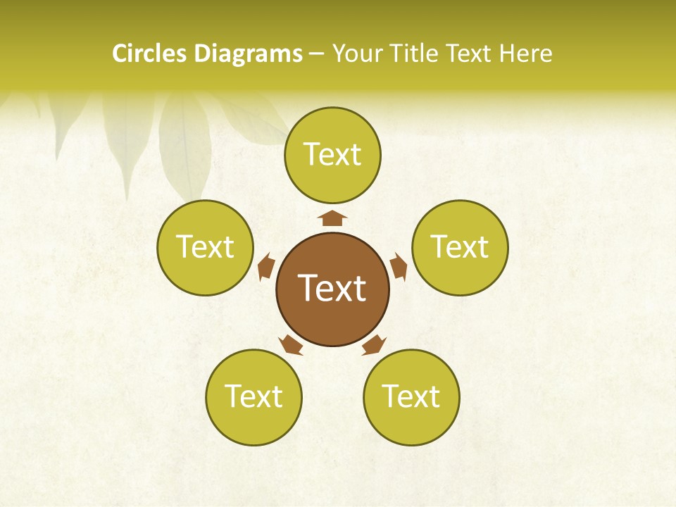 Lovely Background Image With Interesting Earthy Texture, Close-Up Of Leaves And Plenty Of Space For Text PowerPoint Template