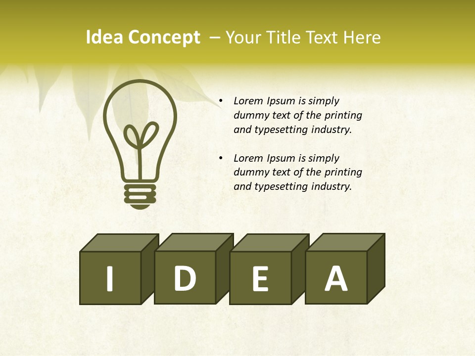 Lovely Background Image With Interesting Earthy Texture, Close-Up Of Leaves And Plenty Of Space For Text PowerPoint Template