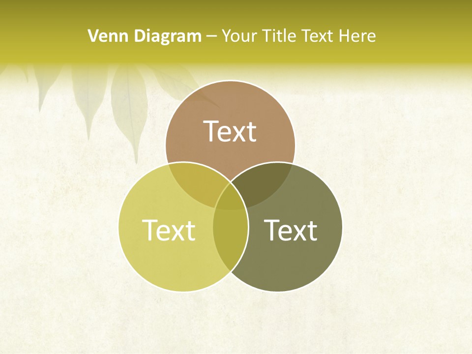 Lovely Background Image With Interesting Earthy Texture, Close-Up Of Leaves And Plenty Of Space For Text PowerPoint Template