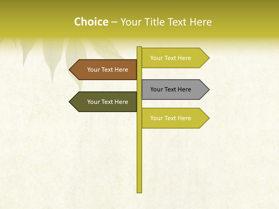 Lovely Background Image With Interesting Earthy Texture, Close-Up Of Leaves And Plenty Of Space For Text PowerPoint Template