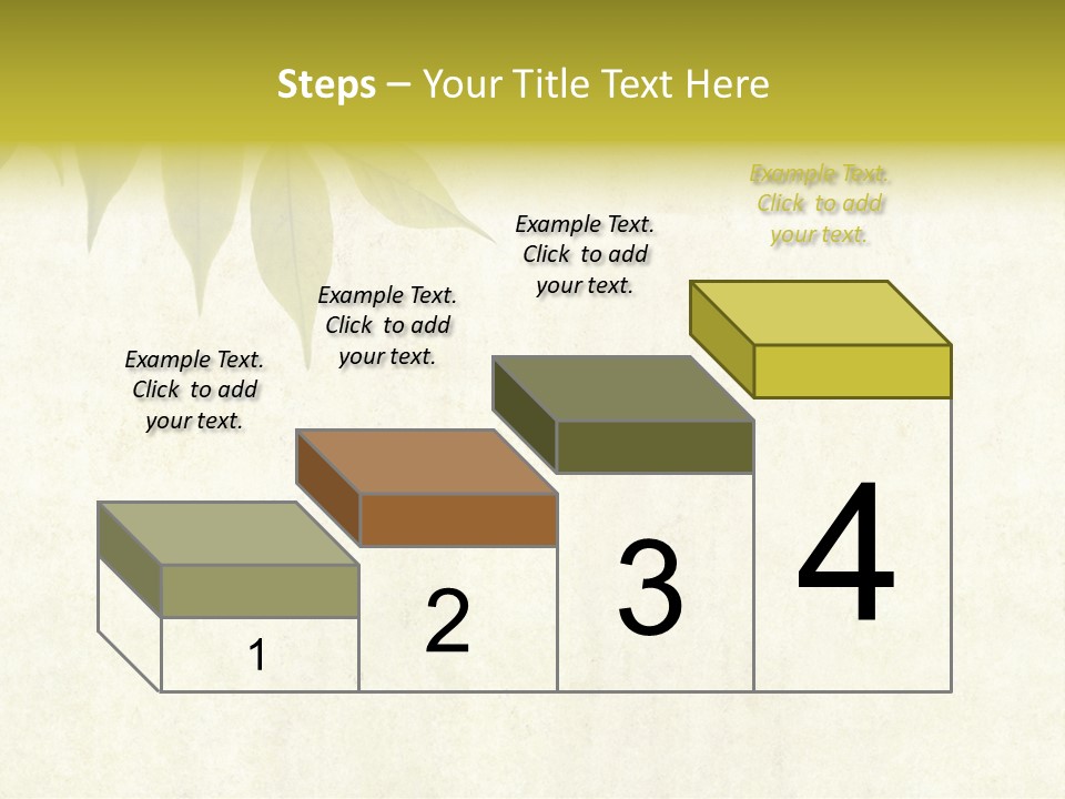 Lovely Background Image With Interesting Earthy Texture, Close-Up Of Leaves And Plenty Of Space For Text PowerPoint Template