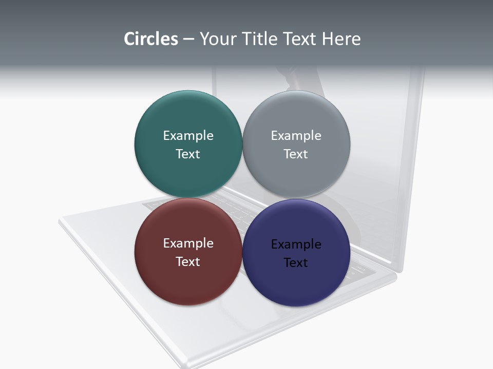 A Laptop With A Gavel On The Screen Representing Internet Auctions PowerPoint Template