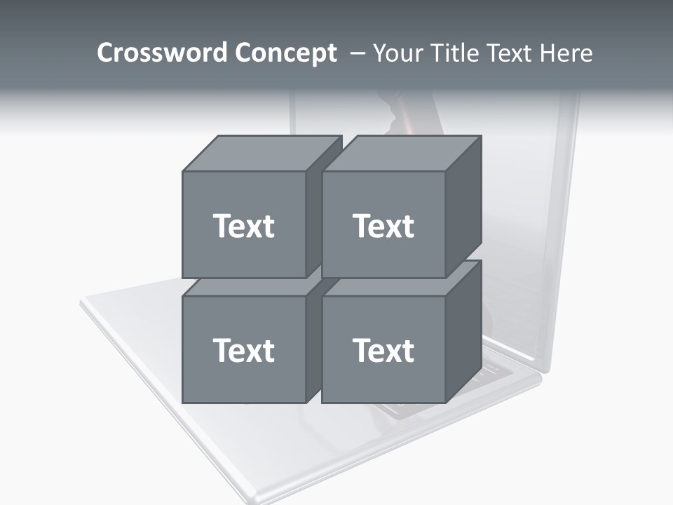 A Laptop With A Gavel On The Screen Representing Internet Auctions PowerPoint Template