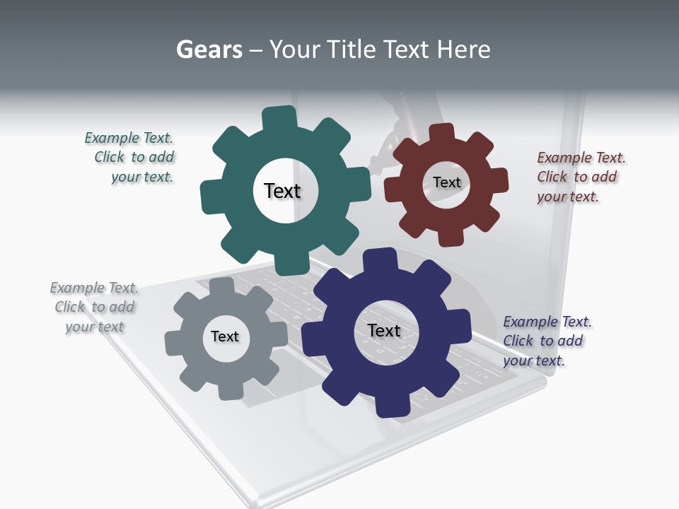 A Laptop With A Gavel On The Screen Representing Internet Auctions PowerPoint Template