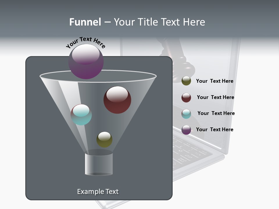 A Laptop With A Gavel On The Screen Representing Internet Auctions PowerPoint Template