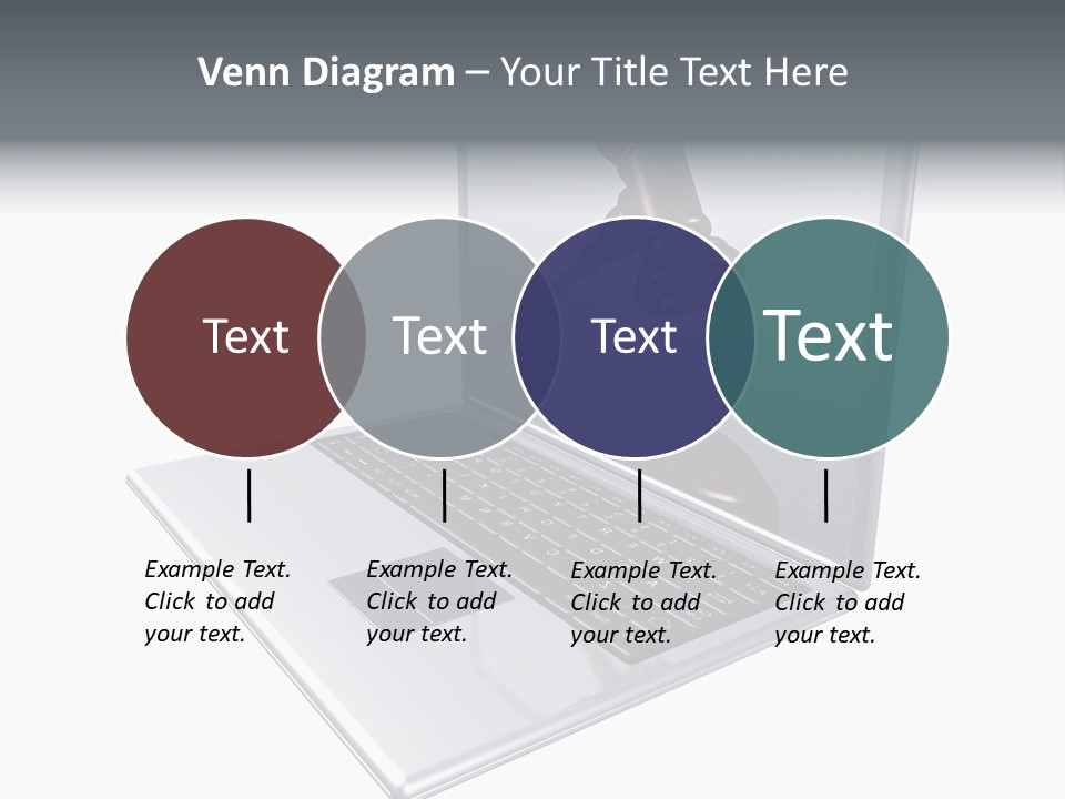 A Laptop With A Gavel On The Screen Representing Internet Auctions PowerPoint Template