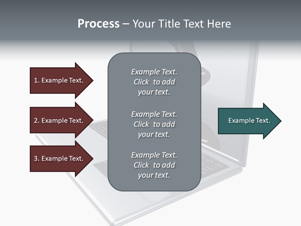 A Laptop With A Gavel On The Screen Representing Internet Auctions PowerPoint Template