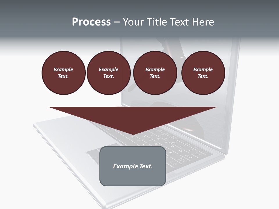 A Laptop With A Gavel On The Screen Representing Internet Auctions PowerPoint Template